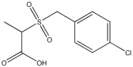 2-[(4-chlorobenzyl)sulfonyl]propanoic acid Struktur