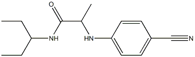 2-[(4-cyanophenyl)amino]-N-(pentan-3-yl)propanamide Struktur