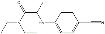 2-[(4-cyanophenyl)amino]-N,N-diethylpropanamide Struktur