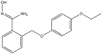 2-[(4-ethoxyphenoxy)methyl]-N'-hydroxybenzenecarboximidamide Struktur