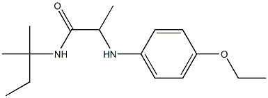 2-[(4-ethoxyphenyl)amino]-N-(2-methylbutan-2-yl)propanamide Struktur