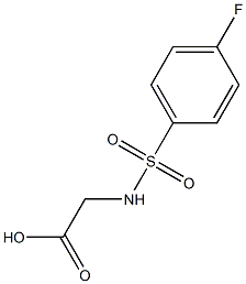 2-[(4-fluorobenzene)sulfonamido]acetic acid Struktur