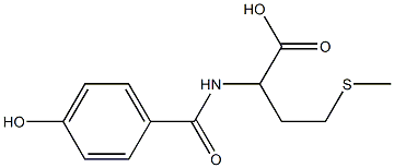 2-[(4-hydroxyphenyl)formamido]-4-(methylsulfanyl)butanoic acid Struktur