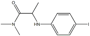 2-[(4-iodophenyl)amino]-N,N-dimethylpropanamide Struktur