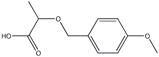 2-[(4-methoxyphenyl)methoxy]propanoic acid Struktur