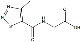 2-[(4-methyl-1,2,3-thiadiazol-5-yl)formamido]acetic acid Struktur