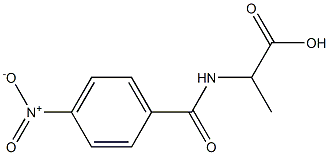 2-[(4-nitrobenzoyl)amino]propanoic acid Struktur