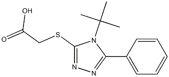 2-[(4-tert-butyl-5-phenyl-4H-1,2,4-triazol-3-yl)sulfanyl]acetic acid Struktur