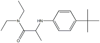 2-[(4-tert-butylphenyl)amino]-N,N-diethylpropanamide Struktur