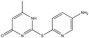 2-[(5-aminopyridin-2-yl)sulfanyl]-6-methyl-1,4-dihydropyrimidin-4-one Struktur