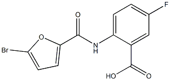 2-[(5-bromo-2-furoyl)amino]-5-fluorobenzoic acid Struktur