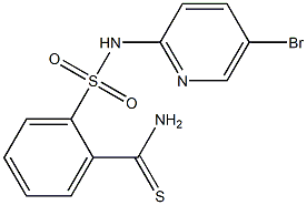 2-[(5-bromopyridin-2-yl)sulfamoyl]benzene-1-carbothioamide Struktur