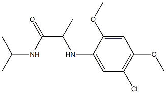 2-[(5-chloro-2,4-dimethoxyphenyl)amino]-N-(propan-2-yl)propanamide Struktur