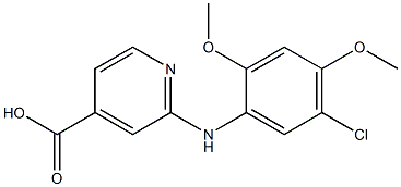 2-[(5-chloro-2,4-dimethoxyphenyl)amino]pyridine-4-carboxylic acid Struktur