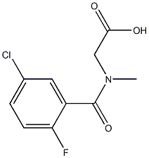 2-[(5-chloro-2-fluorophenyl)-N-methylformamido]acetic acid Struktur