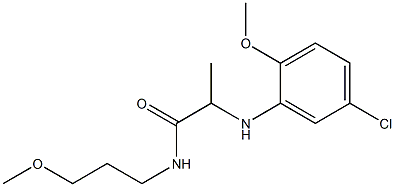 2-[(5-chloro-2-methoxyphenyl)amino]-N-(3-methoxypropyl)propanamide Struktur