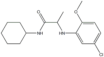 2-[(5-chloro-2-methoxyphenyl)amino]-N-cyclohexylpropanamide Struktur