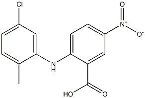 2-[(5-chloro-2-methylphenyl)amino]-5-nitrobenzoic acid Struktur