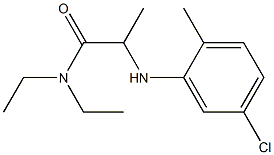 2-[(5-chloro-2-methylphenyl)amino]-N,N-diethylpropanamide Struktur