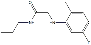 2-[(5-fluoro-2-methylphenyl)amino]-N-propylacetamide Struktur