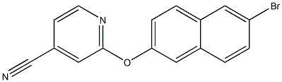 2-[(6-bromo-2-naphthyl)oxy]isonicotinonitrile Struktur