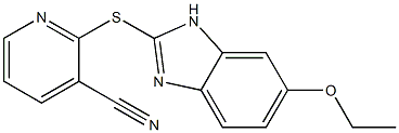 2-[(6-ethoxy-1H-1,3-benzodiazol-2-yl)sulfanyl]pyridine-3-carbonitrile Struktur