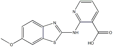 2-[(6-methoxy-1,3-benzothiazol-2-yl)amino]pyridine-3-carboxylic acid Struktur