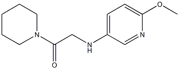 2-[(6-methoxypyridin-3-yl)amino]-1-(piperidin-1-yl)ethan-1-one Struktur