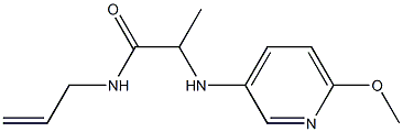 2-[(6-methoxypyridin-3-yl)amino]-N-(prop-2-en-1-yl)propanamide Struktur