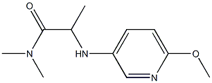 2-[(6-methoxypyridin-3-yl)amino]-N,N-dimethylpropanamide Struktur