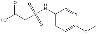 2-[(6-methoxypyridin-3-yl)sulfamoyl]acetic acid Struktur