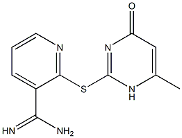 2-[(6-methyl-4-oxo-1,4-dihydropyrimidin-2-yl)sulfanyl]pyridine-3-carboximidamide Struktur