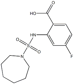 2-[(azepane-1-sulfonyl)amino]-4-fluorobenzoic acid Struktur