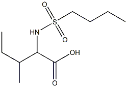 2-[(butylsulfonyl)amino]-3-methylpentanoic acid Struktur