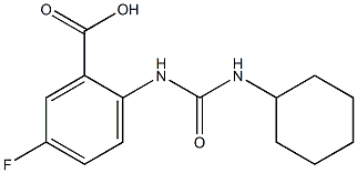 2-[(cyclohexylcarbamoyl)amino]-5-fluorobenzoic acid Struktur