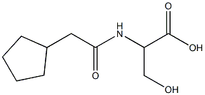 2-[(cyclopentylacetyl)amino]-3-hydroxypropanoic acid Struktur