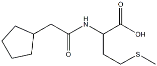 2-[(cyclopentylacetyl)amino]-4-(methylthio)butanoic acid Struktur