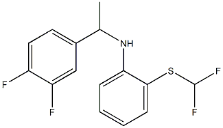 2-[(difluoromethyl)sulfanyl]-N-[1-(3,4-difluorophenyl)ethyl]aniline Struktur