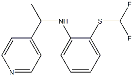 2-[(difluoromethyl)sulfanyl]-N-[1-(pyridin-4-yl)ethyl]aniline Struktur