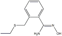 2-[(ethylsulfanyl)methyl]-N'-hydroxybenzene-1-carboximidamide Struktur