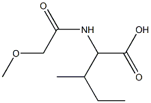 2-[(methoxyacetyl)amino]-3-methylpentanoic acid Struktur