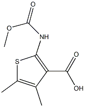 2-[(methoxycarbonyl)amino]-4,5-dimethylthiophene-3-carboxylic acid Struktur