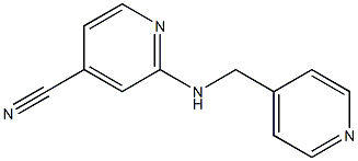 2-[(pyridin-4-ylmethyl)amino]pyridine-4-carbonitrile Struktur