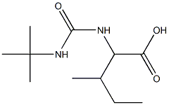 2-[(tert-butylcarbamoyl)amino]-3-methylpentanoic acid Struktur