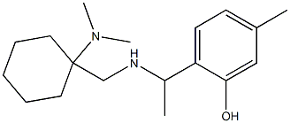 2-[1-({[1-(dimethylamino)cyclohexyl]methyl}amino)ethyl]-5-methylphenol Struktur