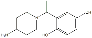 2-[1-(4-aminopiperidin-1-yl)ethyl]benzene-1,4-diol Struktur