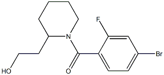 2-[1-(4-bromo-2-fluorobenzoyl)piperidin-2-yl]ethanol Struktur