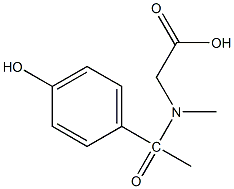 2-[1-(4-hydroxyphenyl)-N-methylacetamido]acetic acid Struktur