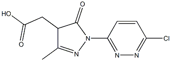 2-[1-(6-chloropyridazin-3-yl)-3-methyl-5-oxo-4,5-dihydro-1H-pyrazol-4-yl]acetic acid Struktur