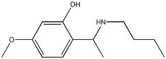 2-[1-(butylamino)ethyl]-5-methoxyphenol Struktur